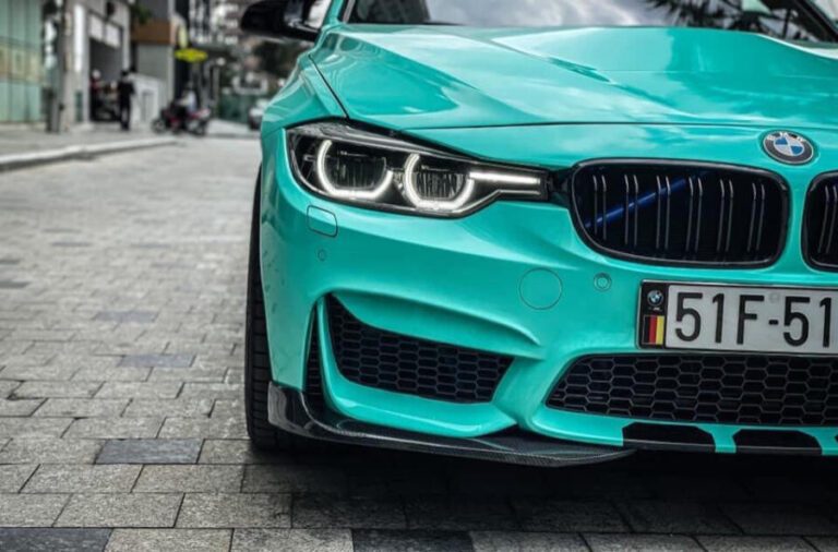 Wrap Đổi Màu Xe BMW 320i Xanh Ngọc Teckwrap Đa Phong Cách