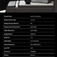 Bảng thông số chi tiết Camera Hành Trình 70mai Omni X200 Xoay 360