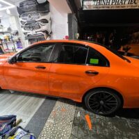 Teckwrap màu cam cực kỳ bắt mắt cho xế yêu của bạn