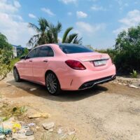 Màu wrap cho xe Mercedes C200 Màu Hồng tại OroKing Auto