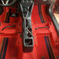 Thảm Lót Sàn Mazda 2 360 Độ Màu Đỏ - Đỉnh cao của thảm lót sàn ô tô may thủ công.