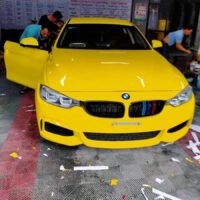 Wrap Đổi Màu Xe BMW 430i Màu Vàng Chính Hãng Teckwrap