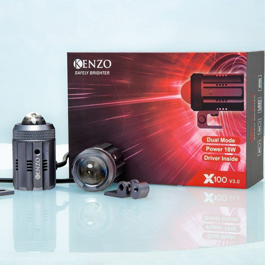 Đèn Led Trợ Sáng Xe Máy Mini Kenzo X100 V3.0