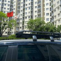 Cản chướng ngại vật bằng combo 2 thanh ngang + giá nóc xe Ford Everest vô cùng tuyệt vời