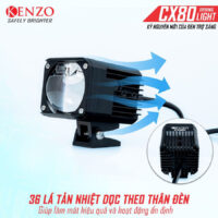 Đèn Bi Cầu Trợ Sáng Xe Máy Kenzo CX80 trang bị chip led hàng đầu đem lại hiệu quả chiếu sáng tốt nhất
