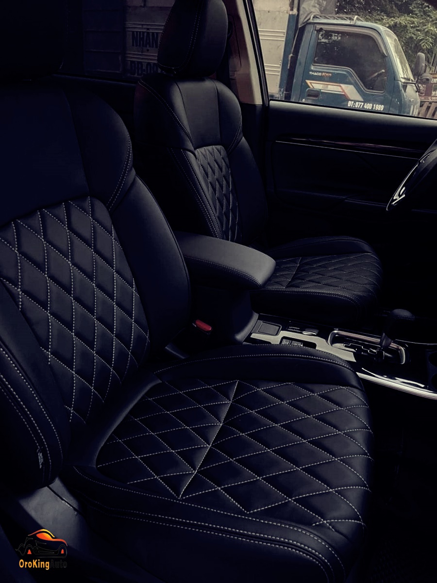 Bọc da ghế xe Mitsubishi Outlander với đường may tinh tế