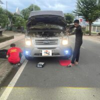 Độ đèn bi gầm Ford Transit hiệu Pro A9 New tại Oroking Auto