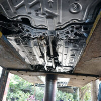 Giáp gầm Hyundai Palisade được làm từ chất liệu cao cấp - có độ bền bỉ theo thời gian