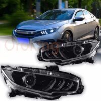 Đèn pha Honda Civic 2017 - 2021 mẫu Mustang 01 nguyên cụm sở hữu chip LED có tuổi thọ lên đến 15.000h