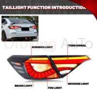 Độ đèn hậu Honda Civic 2021 mẫu GR nguyên cụm sở hữu chip LED có tuổi thọ lên đến 15.000h