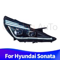 Độ đèn pha Hyundai Sonata 2008 - 2013 mẫu xinhan chạy xenon nguyên cụm tại OroKing Auto