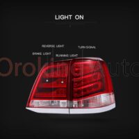 Đèn hậu Toyota Land Cruiser 2008 - 2015 nguyên cụm sở hữu thiết kế đẹp mắt - sang trọng cùng dãy màu nổi bật và sinh động.