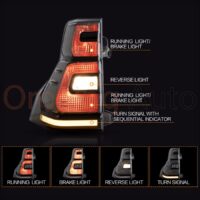 Đèn hậu Toyota Prado 2008 Mẫu 2015 nguyên cụm sở hữu thiết kế đẹp mắt - sang trọng cùng dãy màu nổi bật và sinh động.