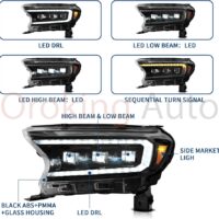 Đèn pha Ford Ranger 2015+ mẫu Vland nguyên cụm khắc phục hạn chế của thiết kế nguyên bản