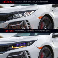 Độ đèn pha Honda Civic mẫu kim cương nguyên cụm tại OroKing Auto