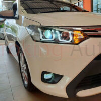 Độ đèn pha Toyota Yaris 2015 mẫu 2U nguyên cụm tại OroKing Auto
