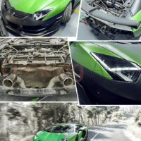 Lưới tản nhiệt đặc trưng Lamborghini Aventador SVJ 63 Roadster 2018
