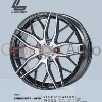 Mâm Lenso Conquista Avid Black Full Face Polish 19″