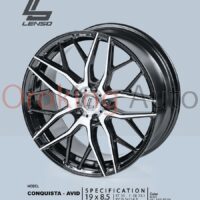 Mâm độ Lenso Conquista Avid Black Full Face Polish 19″