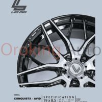 Mâm độ Lenso Conquista Avid Black Full Face Polish 19″