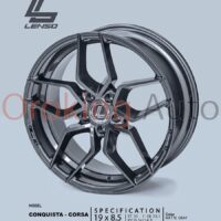 Mâm độ Lenso Conquista Corsa Matte Grey 19″