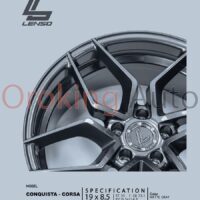 Mâm độ Lenso Conquista Corsa Matte Grey 19″