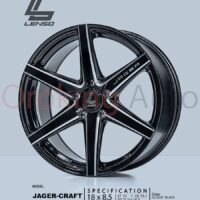 Mâm độ Lenso Jager Craft Glossy Black 18 inch