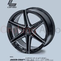 Mâm độ Lenso Jager Craft Glossy Black 18″