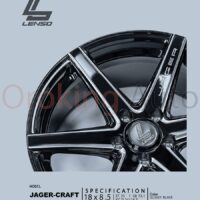 Mâm độ Lenso Jager Craft Glossy Black 18″