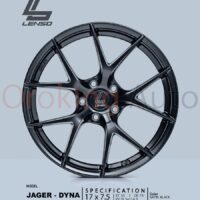 Mâm Lenso Jager Dyna Satin Black 17” Đẹp Mắt