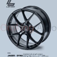 Mâm độ Lenso Jager Dyna Satin Black 17″