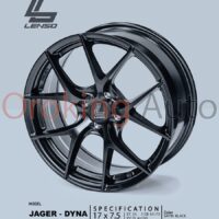 Mâm Lenso Jager Dyna Satin Black 17″