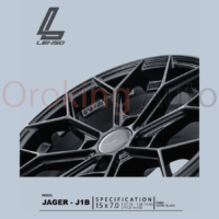 Mâm Lenso 18 Ventus đen mờ