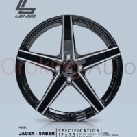 Mâm độ Lenso Jager Saber Glossy Black 17 inch