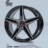 Mâm Lenso Jager Saber Glossy Black 17” Đẹp Mắt