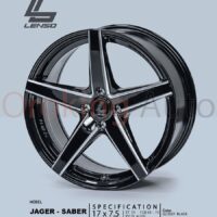 Mâm độ Lenso Jager Saber Glossy Black 17″