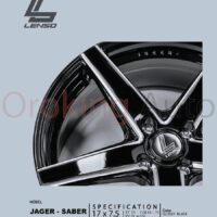 Mâm độ Lenso Jager Saber Glossy Black 17″