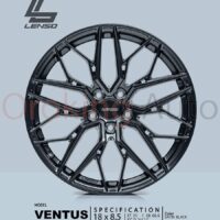 Mâm Lenso Jager Ventus Satin Black 18” Đẹp Mắt