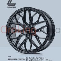 Mâm Lenso Jager Ventus Satin Black 19” Đẹp Mắt