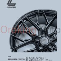 Mâm Lenso Satin Black 19 inch