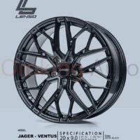 Mâm độ Lenso Jager Ventus Satin Black 20″