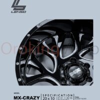 Mâm độ Lenso Mx Crazy Glossy Black 20″