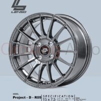Mâm độ Lenso Project D R05 Gray 15″