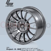 Mâm độ Lenso Project D R05 Gray 15 inch