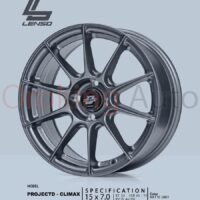 Mâm Lenso Projectd Climax Matte Grey 15” Đẹp Mắt