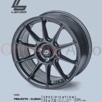 Mâm độ Lenso Projectd Climax Matte Grey 15″