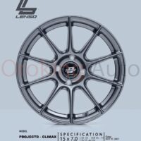 Mâm độ Lenso Projectd Climax Matte Grey 15 inch