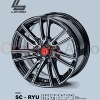 Mâm độ Lenso Samurai Ryu Glossy Black 15″