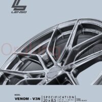 Mâm Lenso Venom V3N Hyper Black 20″ đen mờ