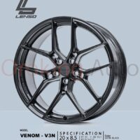 Mâm Lenso Venom V3N Satin Black 20″